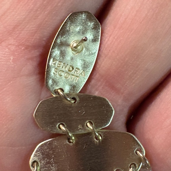 Kendra Scott Nicola 14k plated Gold Chandelier Earrings - Picture 10 of 11